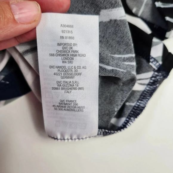 G.I.L.I. Palm Leaf Pattern Side Slit Short Sleeve Maxi Dress Size Small Casual - Picture 13 of 15